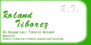 roland tiborcz business card